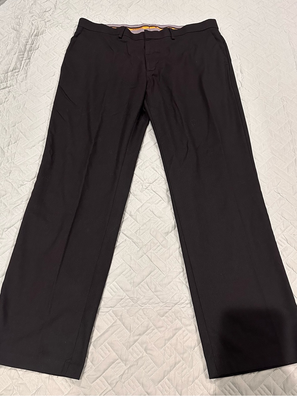 Haggar Black Men's Dress Pants - Flat Front